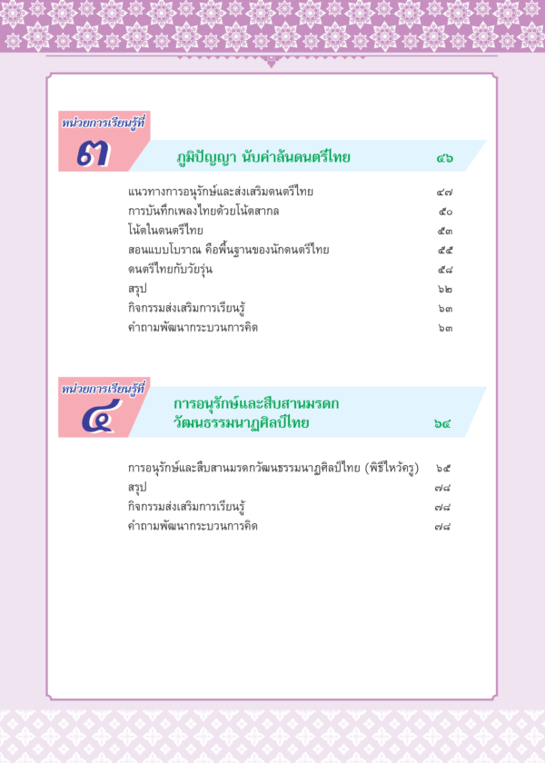 หนังสือเรียนรายวิชาพื้นฐาน ดนตรี นาฏศิลป์ ม.6 - Image 3